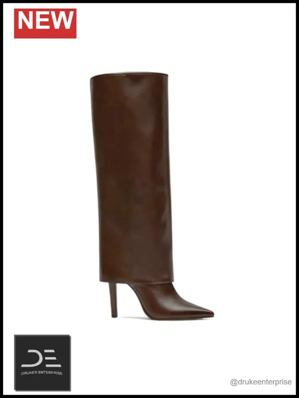 Over the Knee Boots for Women Pointed Toe Stiletto Heel Faux Leather with Side